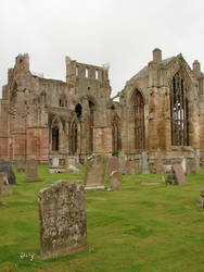 STOCK-Old castle and graves