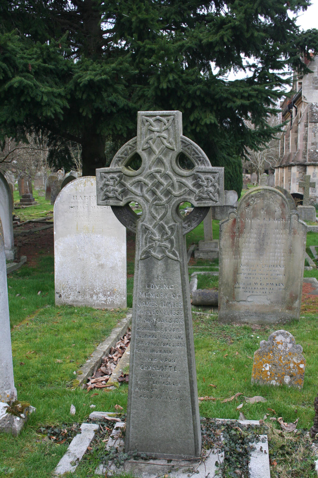 Old celtic cross grave