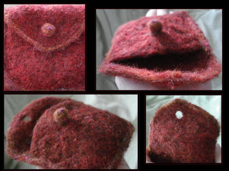 Red Felted Pouch