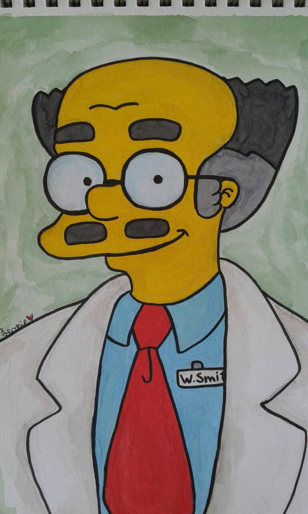 waylon smithers senior watercolor by spinnenpfote6 on deviantart