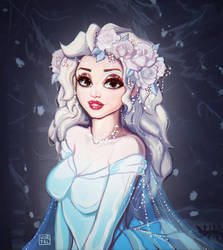 Elsa Portrait by v-o-r-t-a-l