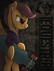 Scootaloo with a longboard