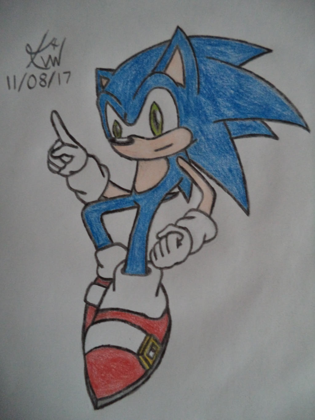 Kinda derpy Sonic by Kenji195 on DeviantArt