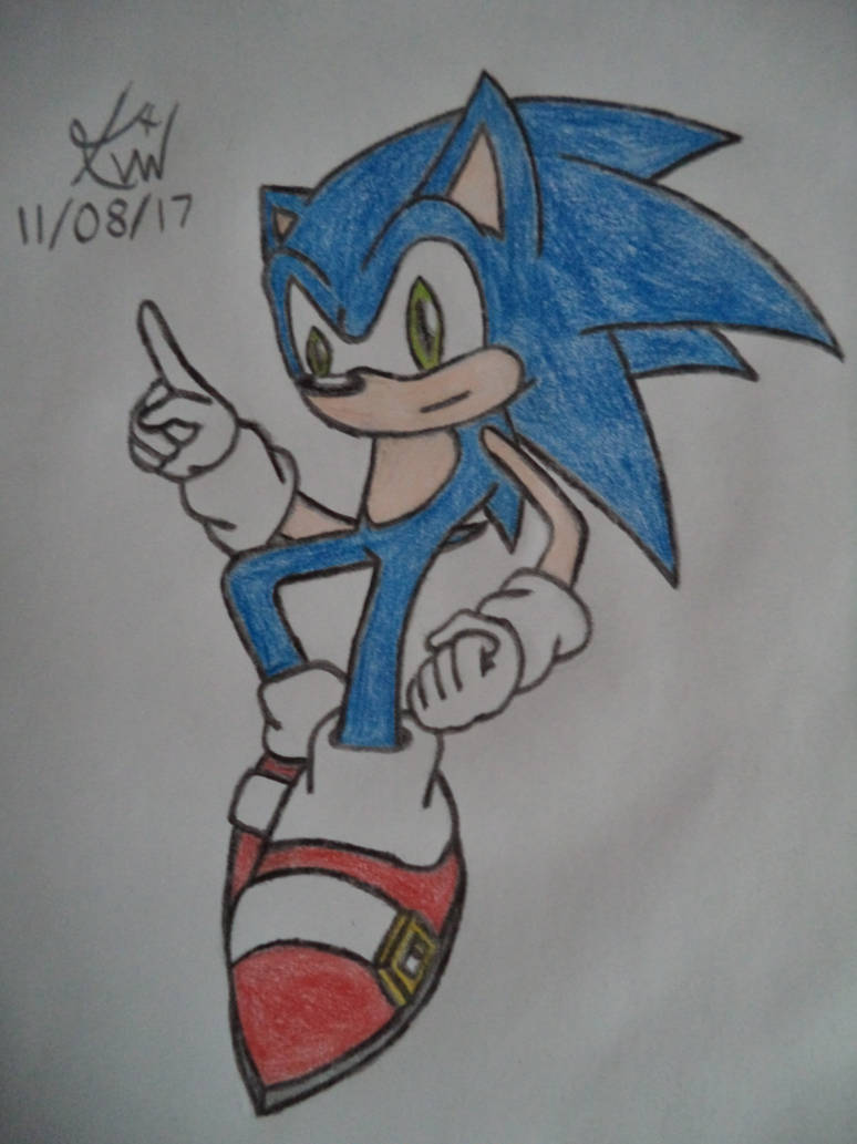 Kinda derpy Sonic by Kenji195 on DeviantArt