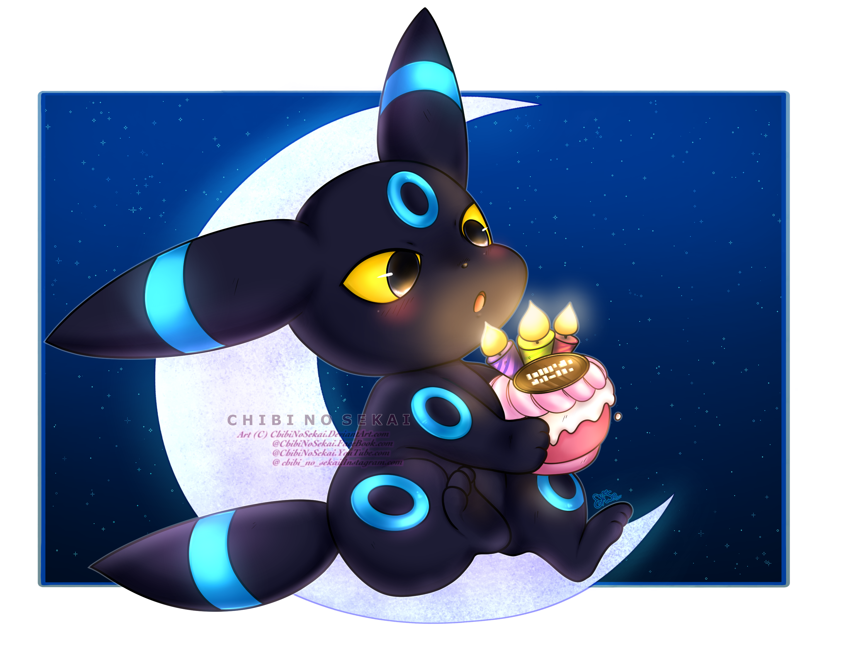 Chibi Shiny Umbreon by ChibiNoSekai on DeviantArt