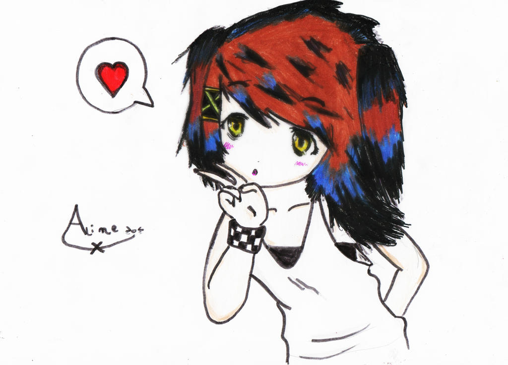 Emo Anime Girl by TheGirlInFlames on DeviantArt