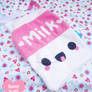 Cute Milk Zippered Bag