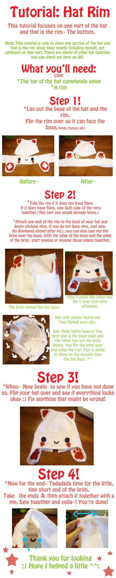 Hat Rim Tutorial by CosmiCosmos on DeviantArt
