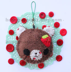 Kawaii Strawberry Bear Keychain