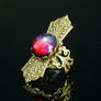 Steampunk Fire Opal Ring