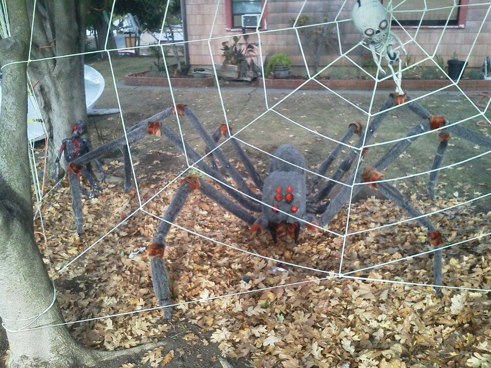 GIANT yard spider DIY