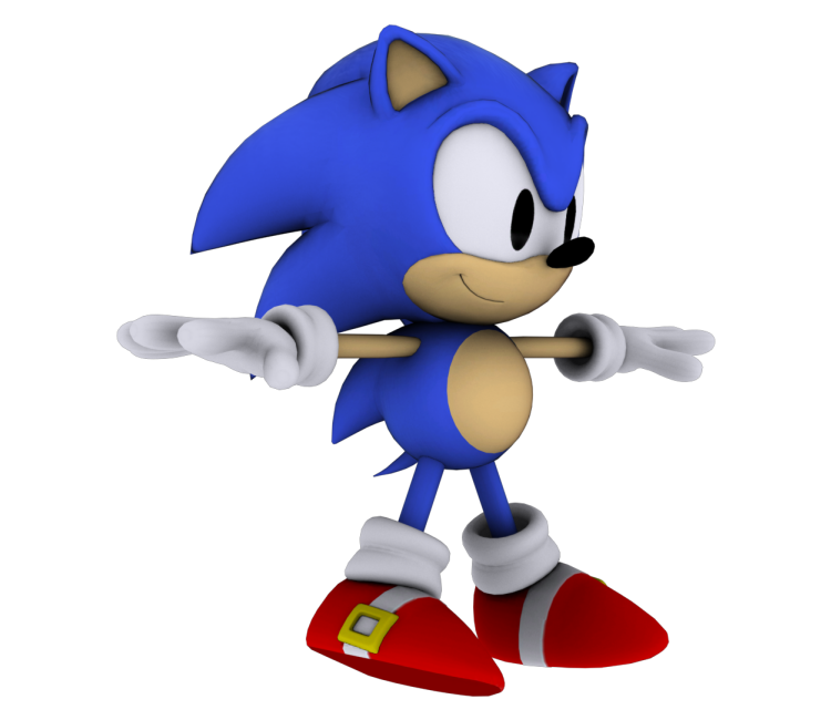 Classic Sonic Shrug Render by bandicootbrawl96 on DeviantArt