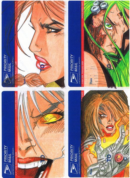 Lara Croft, Aphrodite IX, Angelus, and Witchblade