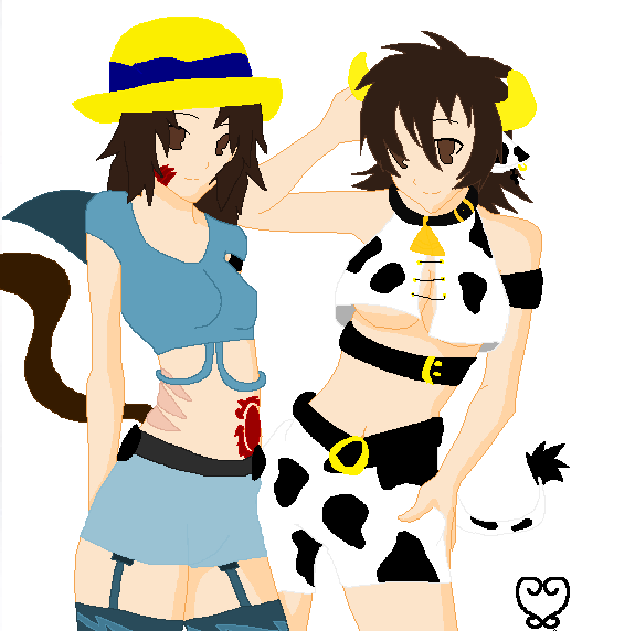 happy B-DAY S.R!! -girl shark and girl cow-