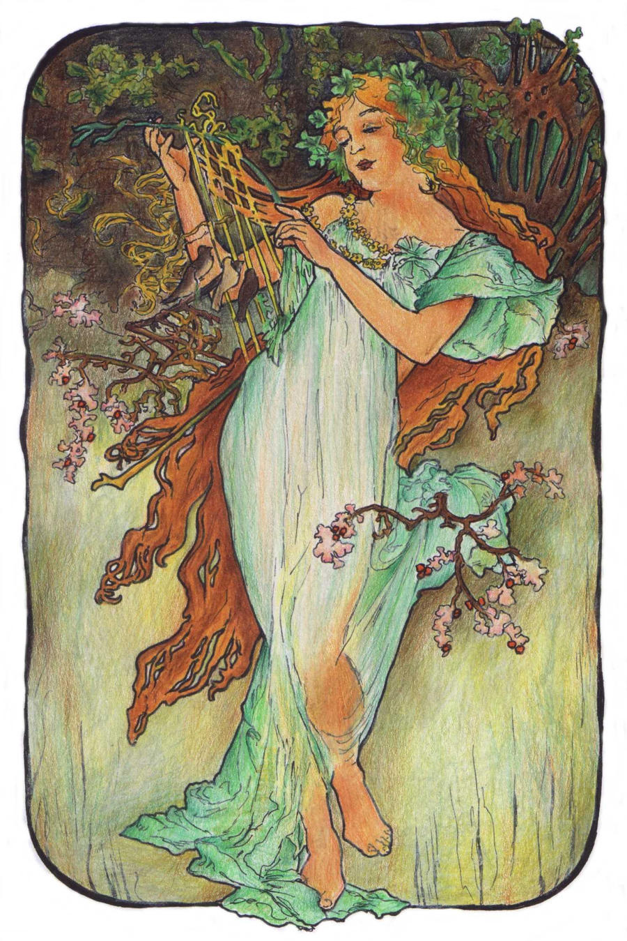 Mucha's Seasons - Spring