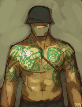TF2 Soldier Tattoo'd
