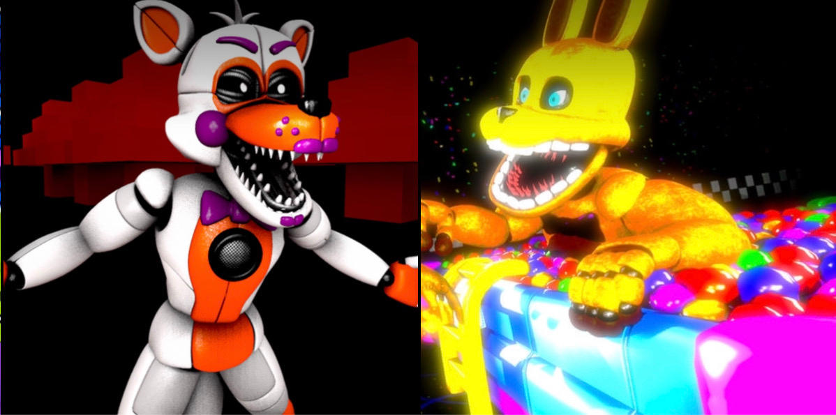 Knight Lolbit Lolbit protects my bunny/her bro from demonic sb by GlamrockSpringWolf ...