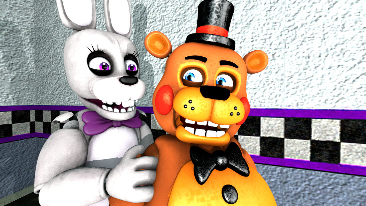 (Fnaf sfm AU ship) A rabbit and her teddy by GlamrockSpringWolf on ...