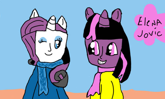 Rarity and Twilight my draw on a sketch toy