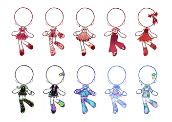 Lovecore + Alien/Space Outfit Adopts - CLOSED