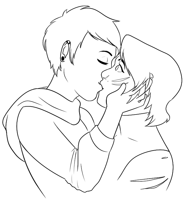 Anime Couples Kiss Gif