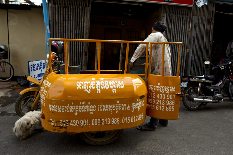 gas delivery man and his dog