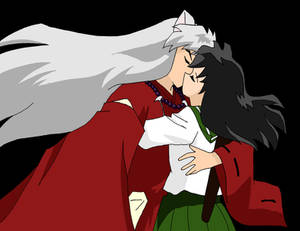 Inuyasha and Kagome kiss