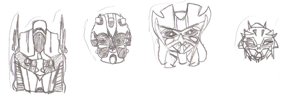 Transformer's Head Sketches by Agonizin-Death on DeviantArt