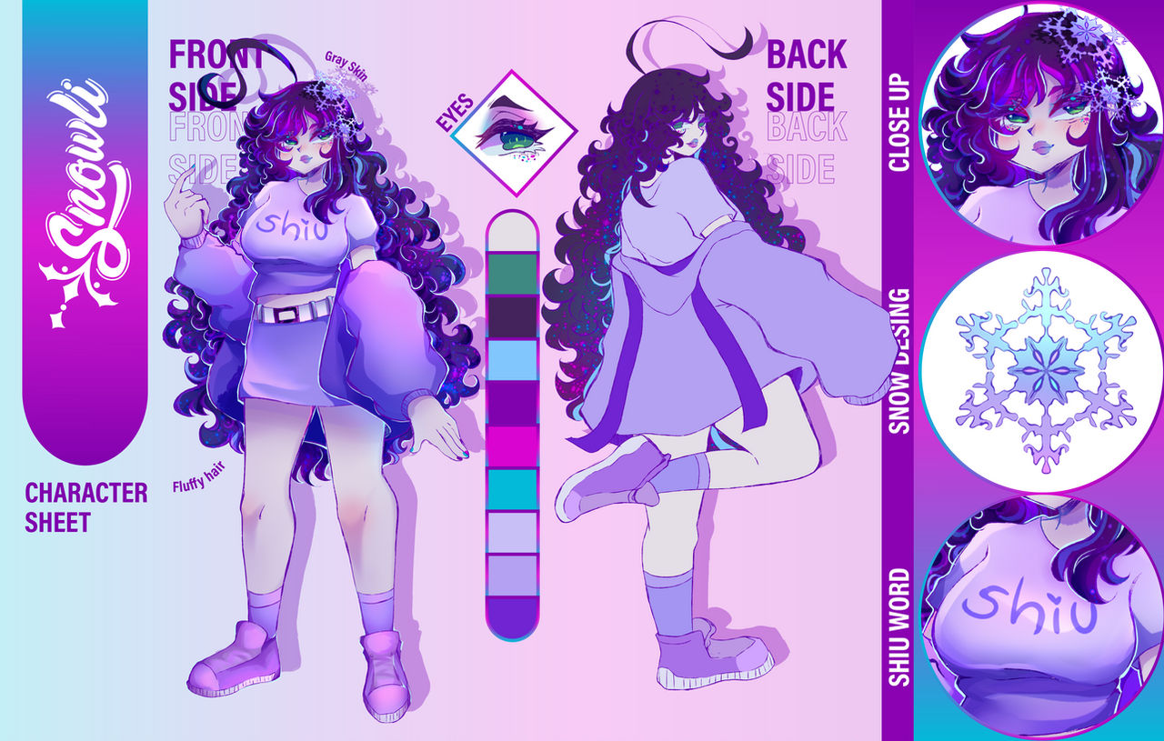Snowli Reference sheet | 5 days to debut by Snowli-Chan on DeviantArt