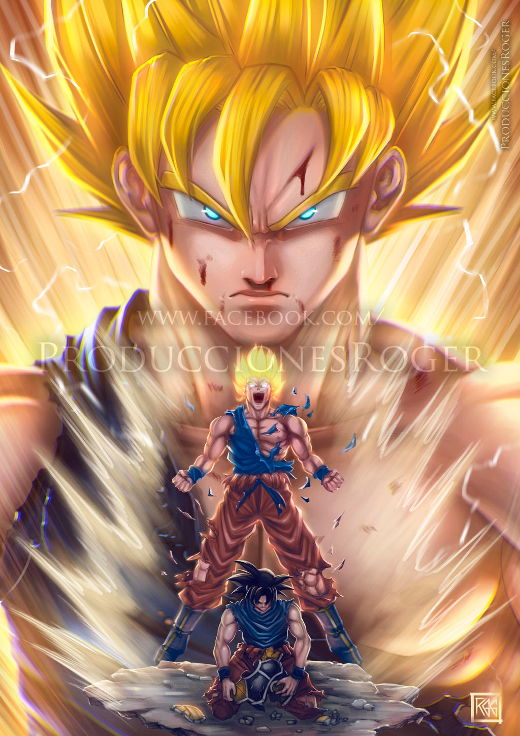 Goku SSJ by RogerGoldstain on DeviantArt