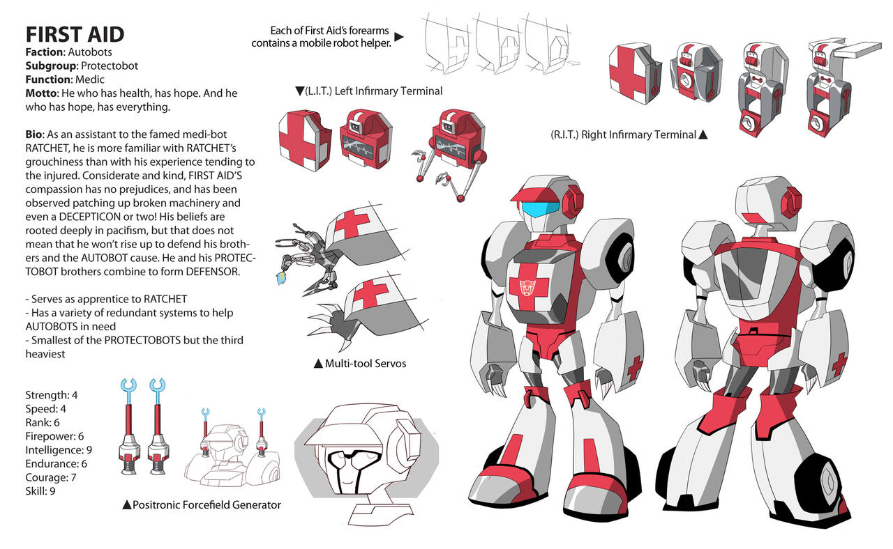 First Aid Power Bot TFA Protectobots: First Aid by dou-hong on DeviantArt