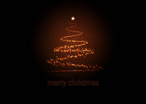 Starry Xmas Tree Greeting Card