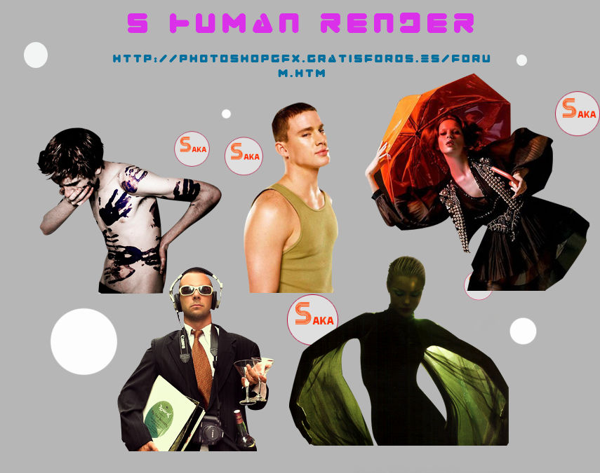5 Human Render + 3 Bonus by sakaDesign on DeviantArt