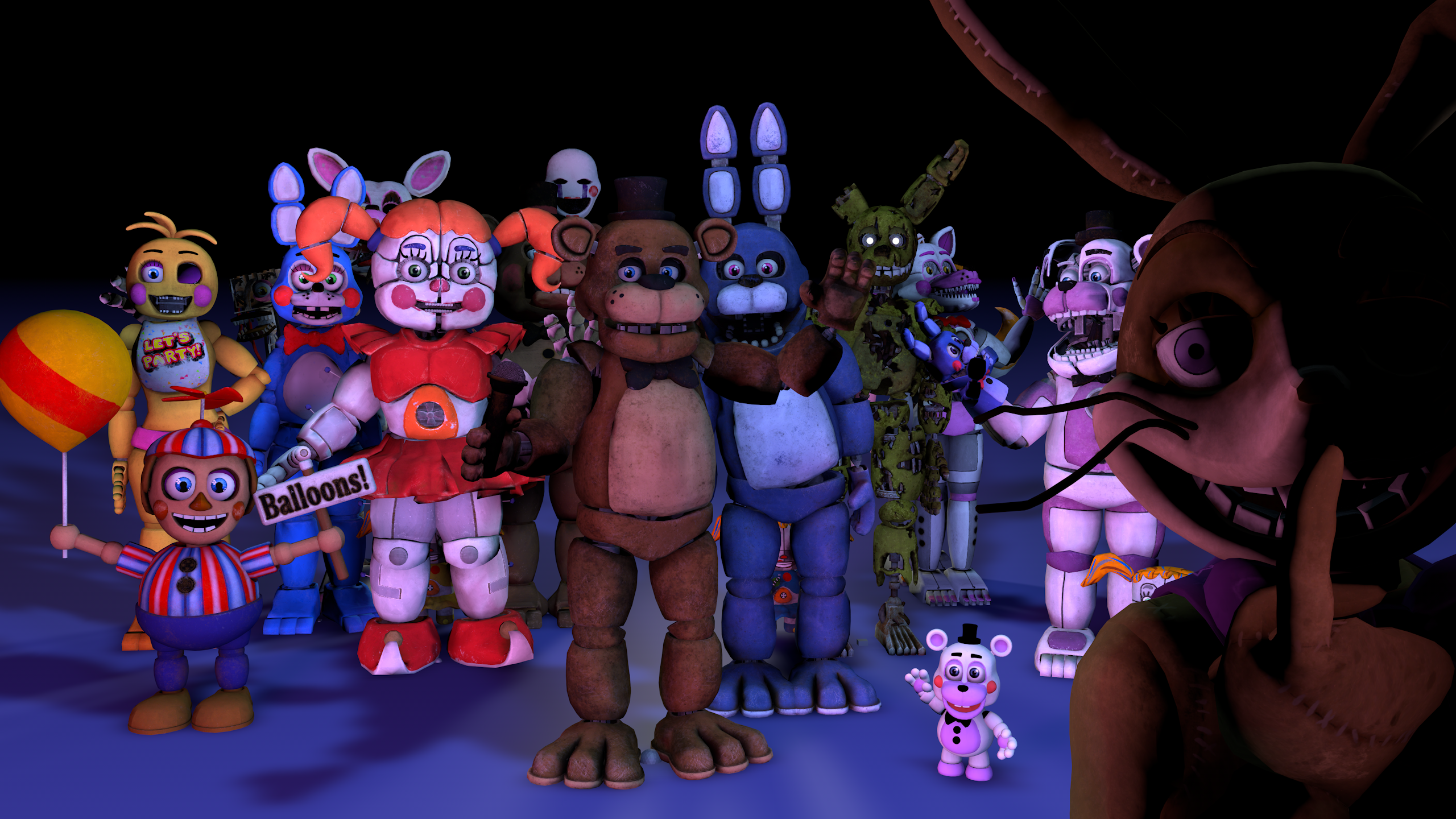 👑 BunZai ❄ on X: [C4D] Carnival Hunter Springtrap Base models from FNaF  HW/AR Edits and Concepts by me 📷 #FNAF #fivenightsatfreddys #Freddy  #Bonnie #Chica #Foxy #3dart #springbonnie #fredbear #goldenfreddy #puppet  #Golden_Freddy #