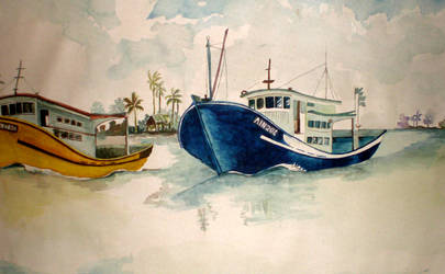 water color.tiru gaya artist