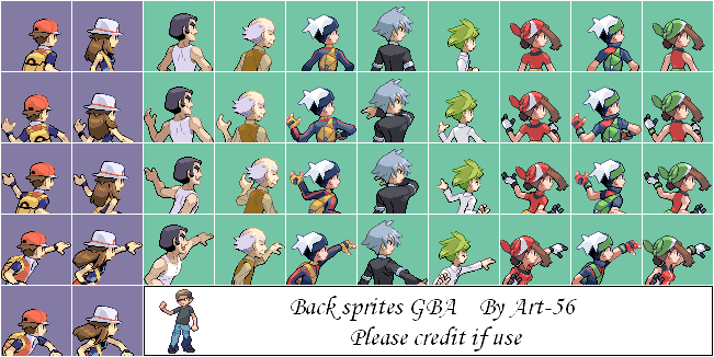 images Pokemon Back Sprites Gen 4 gba back sprites by art 56 on deviantart