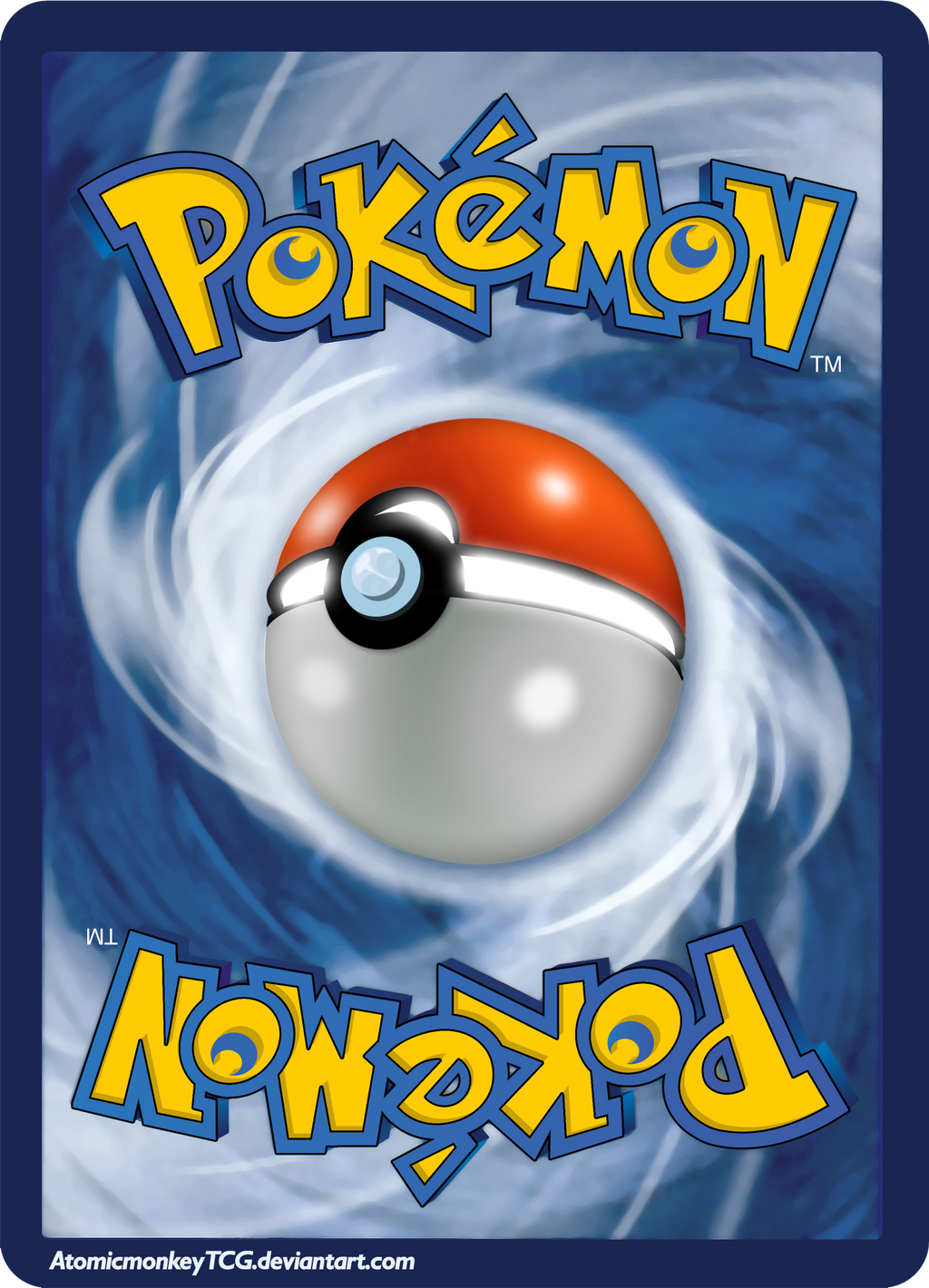 Pokemon Card Backside In High Resolution By Atomicmonkeytcg On Deviantart