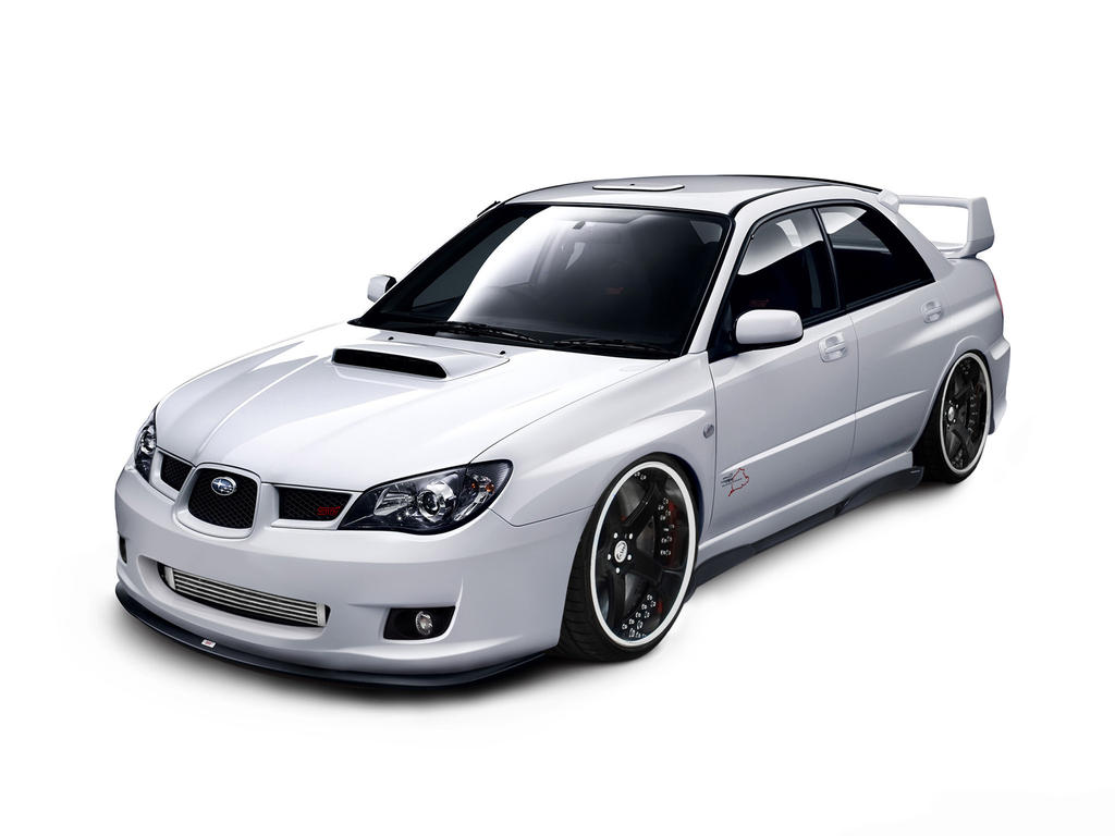 White Subaru Impreza