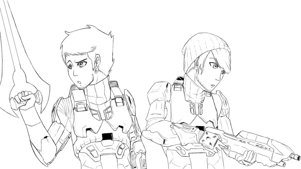 Halo WIP lineart