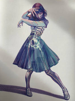 Anatomical Surrealism Female Character Art - Iride