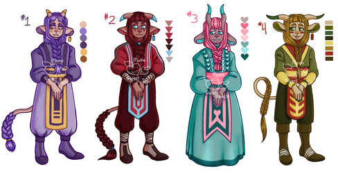 Adoptable Designs - Cattle Maidens - 25$ Each