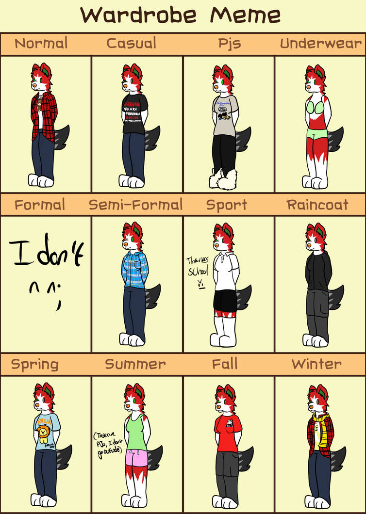 Wardrobe Meme by lavacookiie on DeviantArt