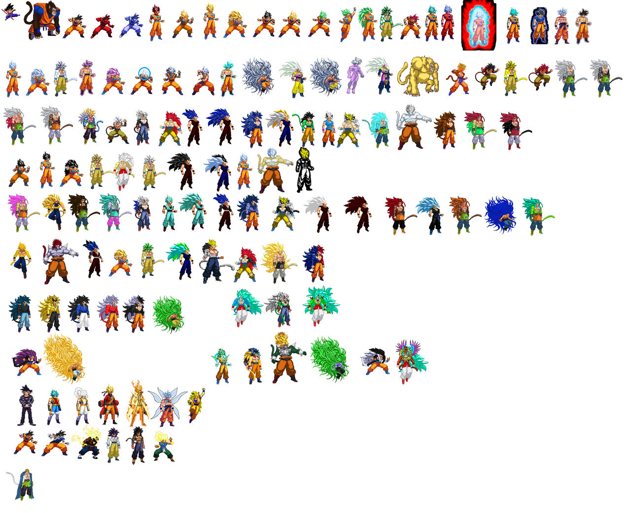 All Goku Forms By BiadoxAf On DeviantArt