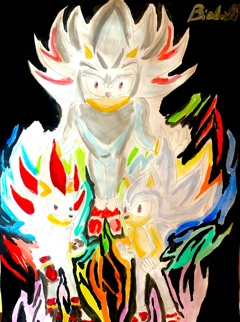 Hyper Sonic, Hyper Shadow, Hyper Shadic by BiadoxAf on DeviantArt