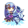 Brave Frontier - Iris and Glaceon