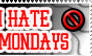 I hate mondays! Stamp