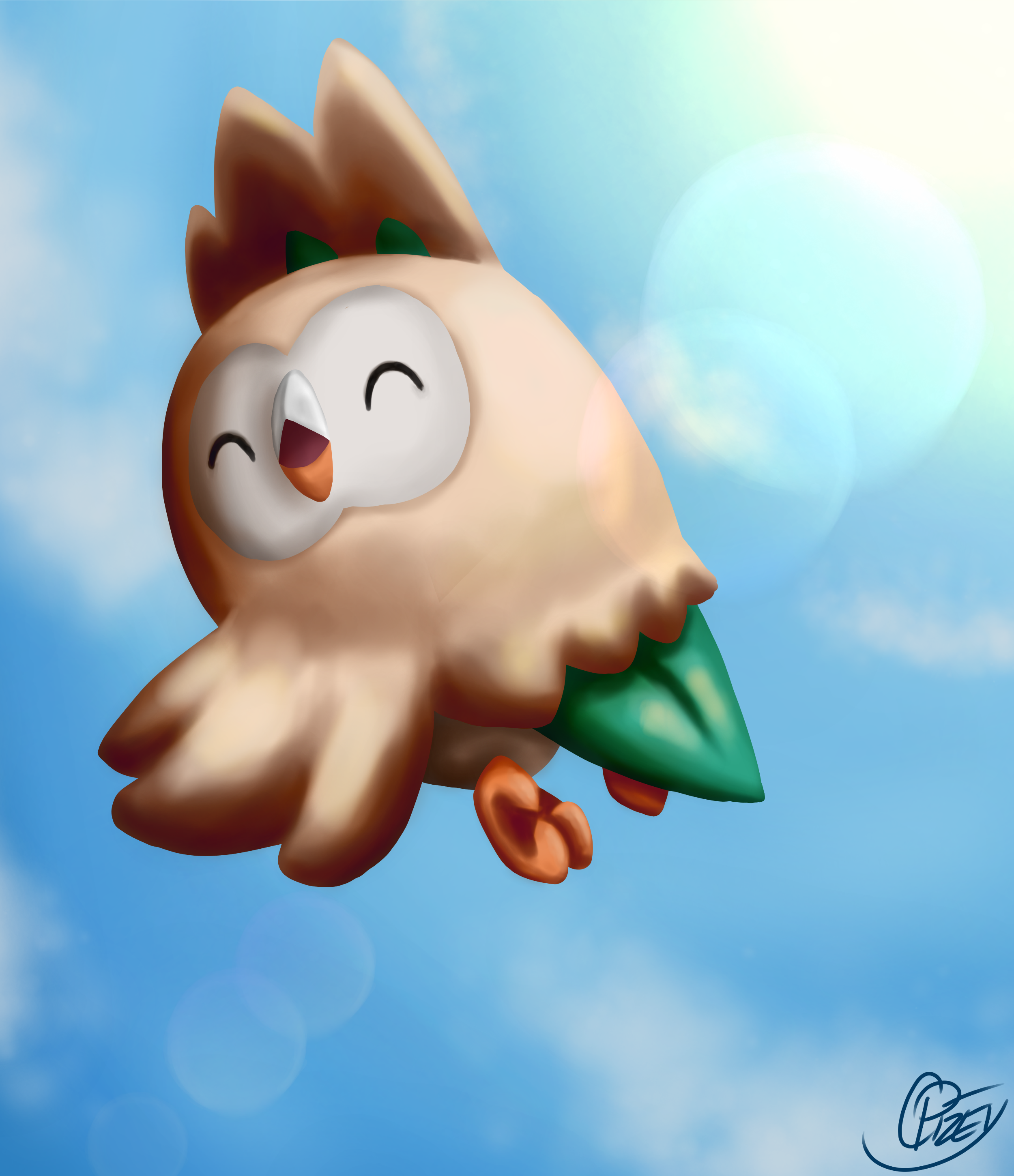 Rowlet Painting