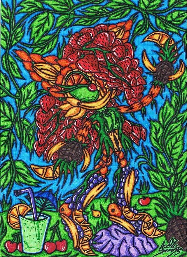 .:Request:. Sally Acorn Made Out Of Fruits by AceOfSpeed94