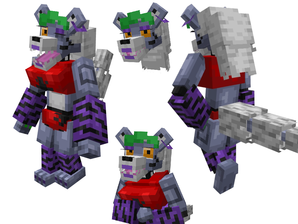 Minecraft Roxy Wolf Roxanne Wolf by SieFueg on DeviantArt