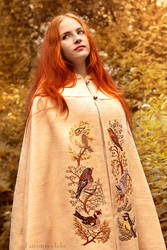 Forest birds cloak - Embroidery